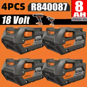 Upgraded R840087 18V 8.0Ah Lithium Battery Replacement